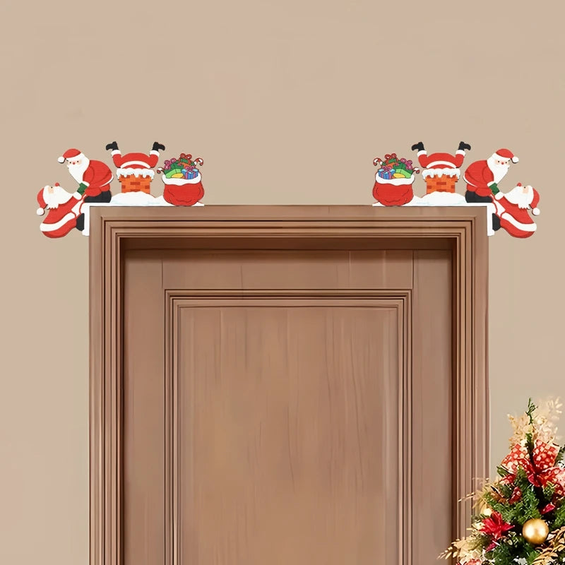 Merry Christmas Wooden Door Frame Ornament