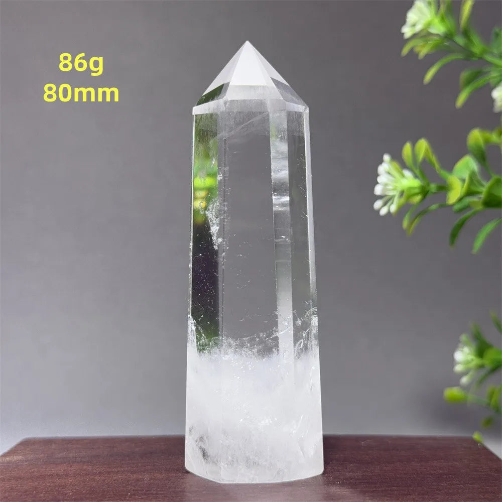 Natural Clear Quartz Crystal Obelisk