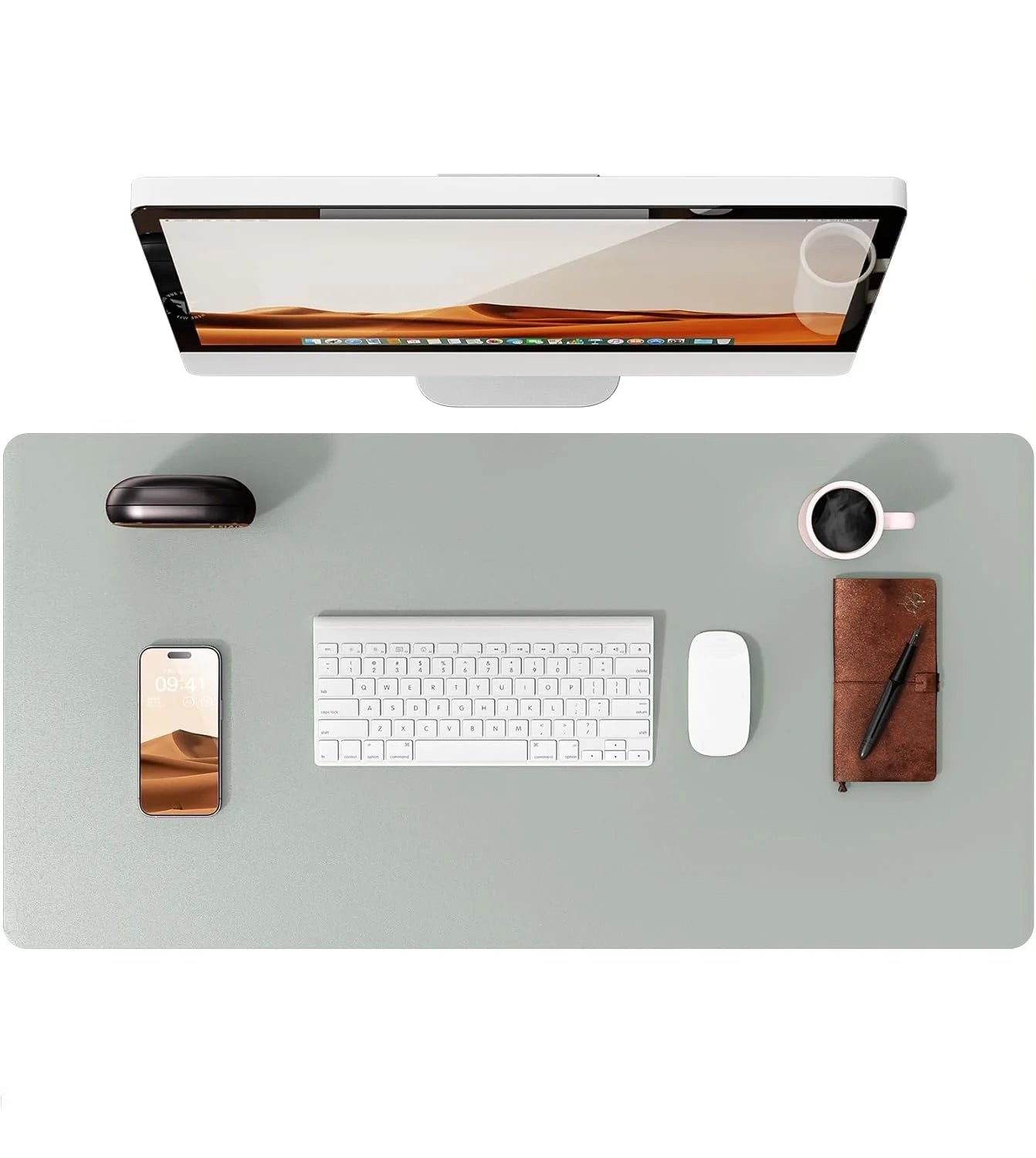 Large PU Leather Desk Pad Protector