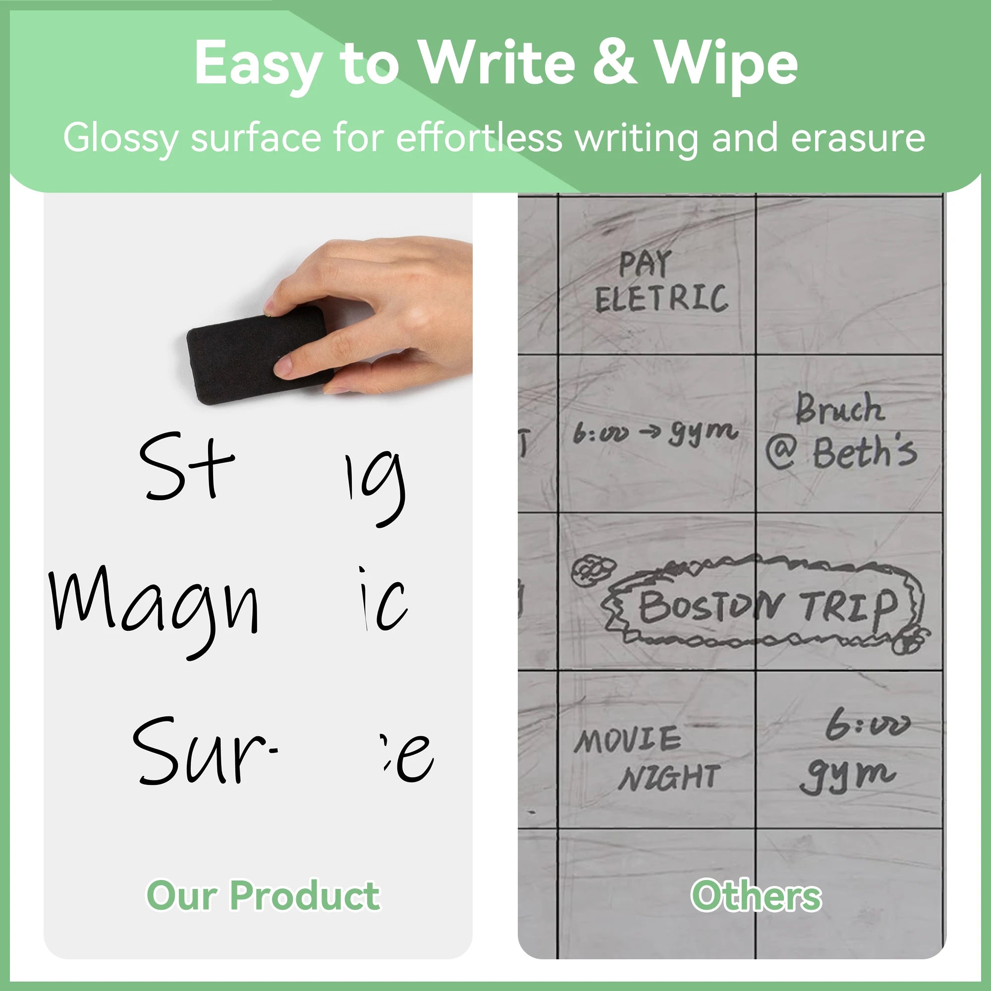 Magnetic Whiteboard with Tripod Stand: