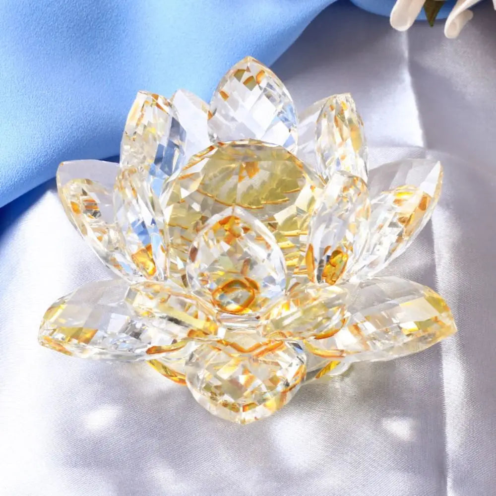 Crystal Lotus Flower Figurine: