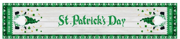 St. Patrick's Day Gnome & Clover Table Runner