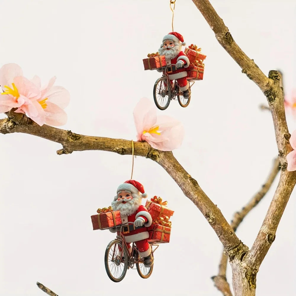 2D Santa Claus Christmas Ornament