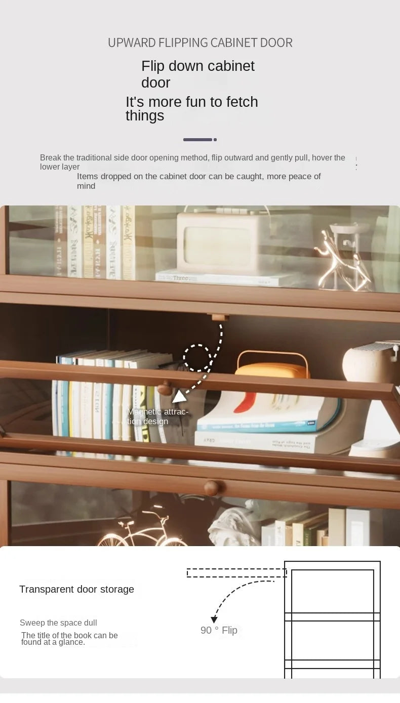 Floor-Standing Bookshelf with Doors