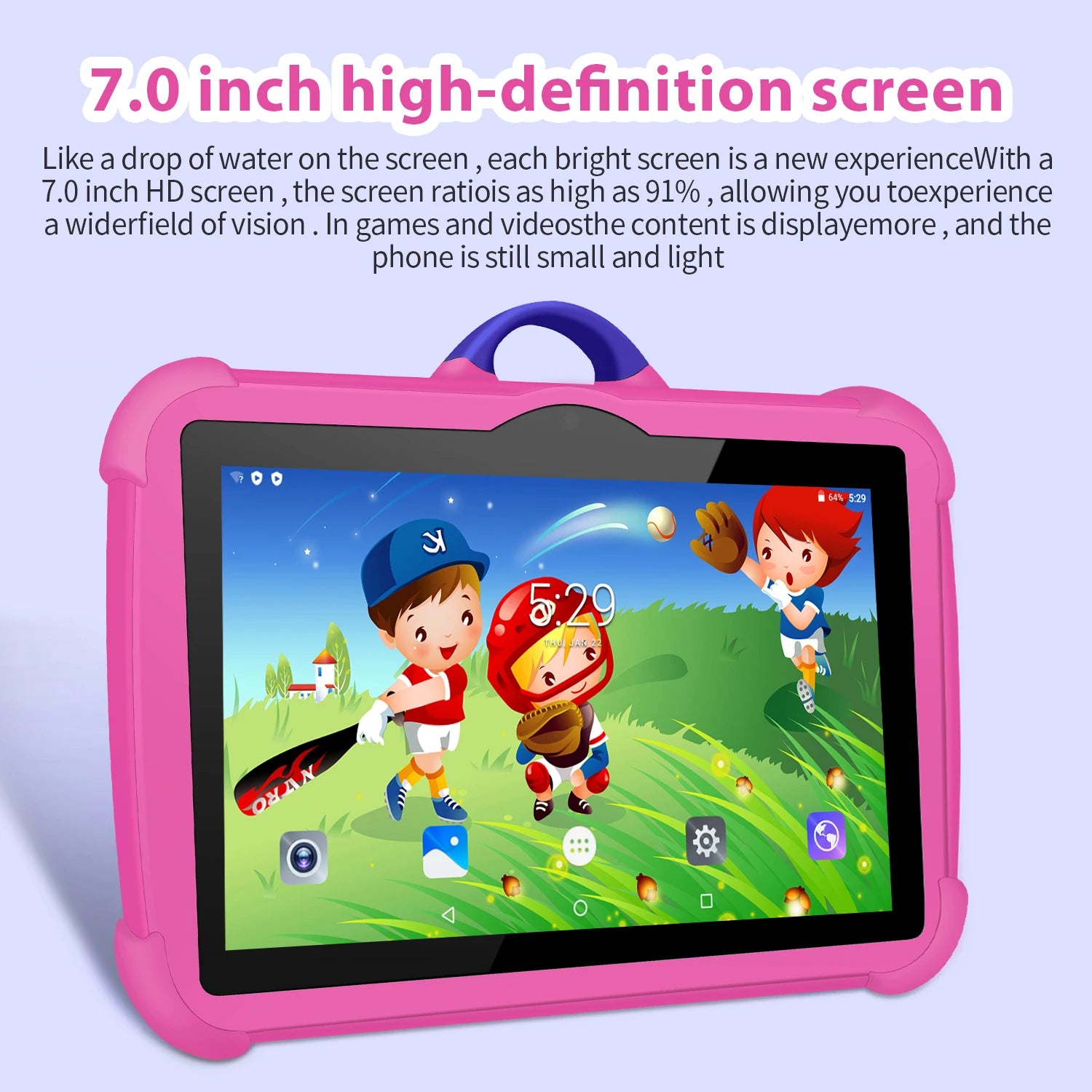 7" Kids Tablet – 5G WiFi, 4GB+64GB