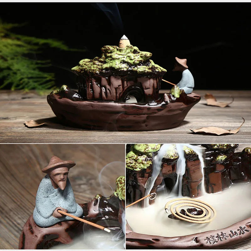 Fashion Ceramic Art Backflow Incense Burner