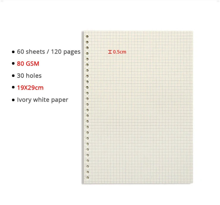 Refillable A4/B5/A5 Binder Notebook