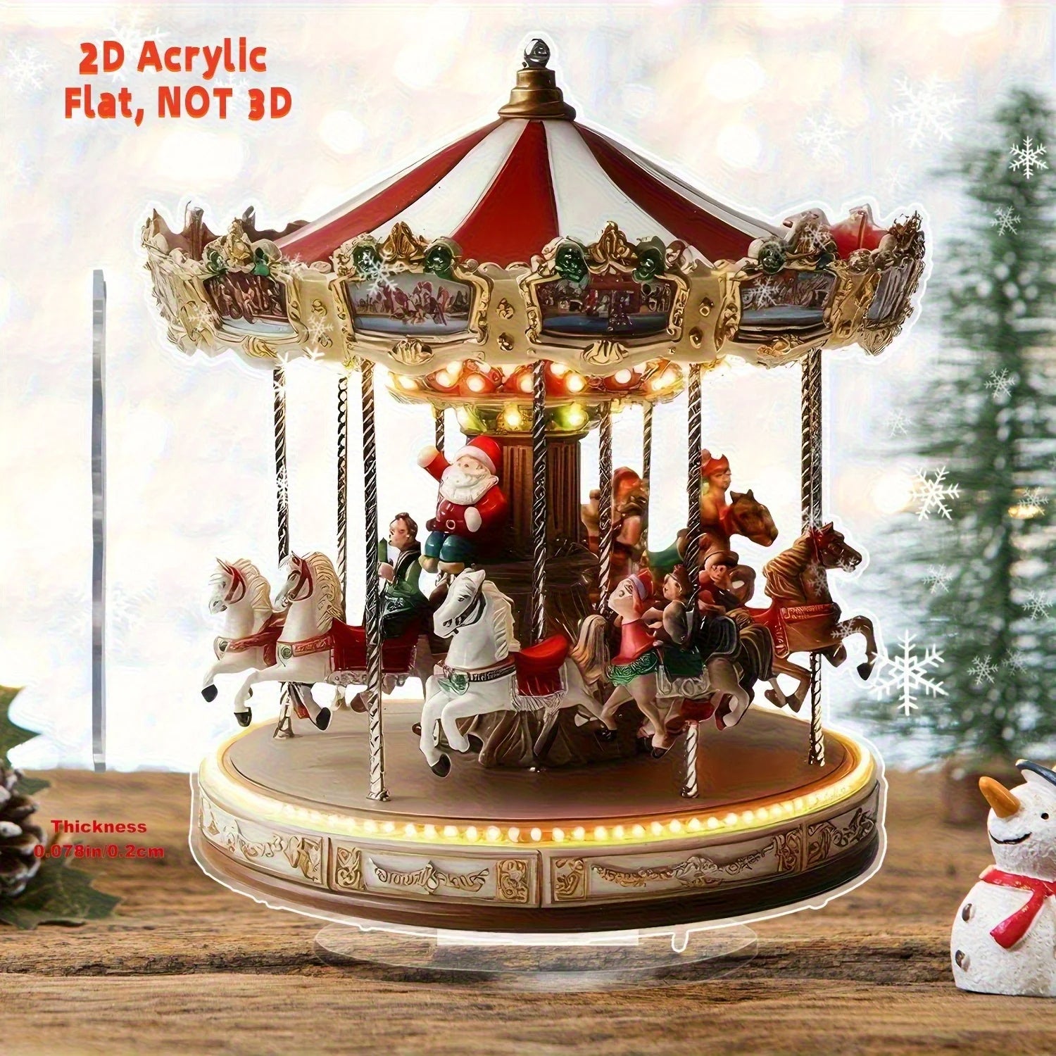 Christmas Merry Carousel Decoration