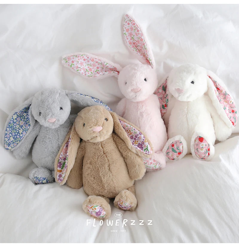 Cartoon Floral Bunny Plush Toy