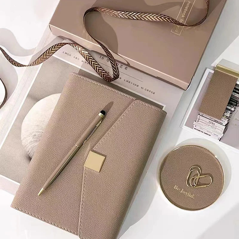 A5 PU Leather Refillable Notebook Planner.