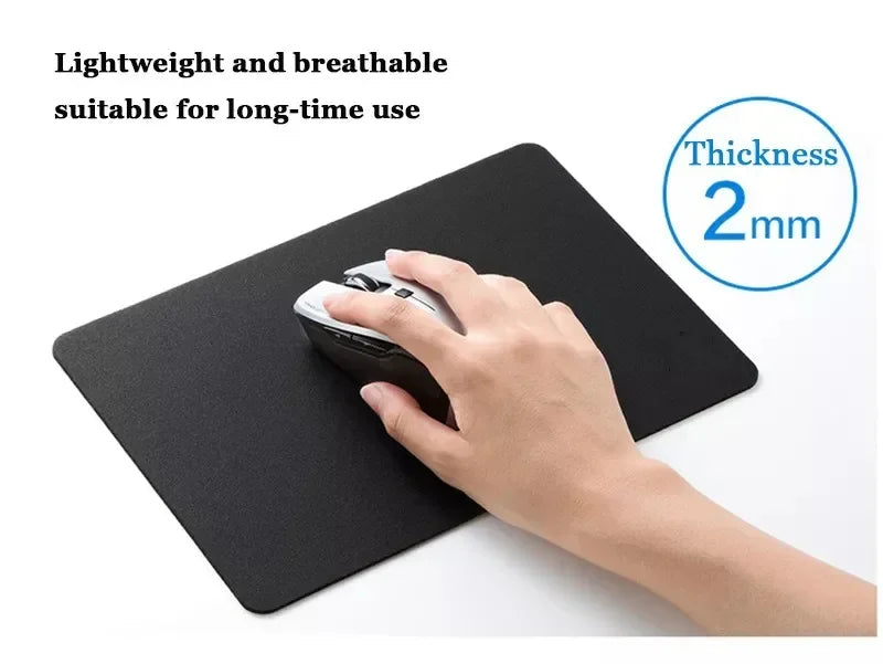 Black Gaming Mouse Pad – Anti-Slip Rubber Office & Esports Mat: