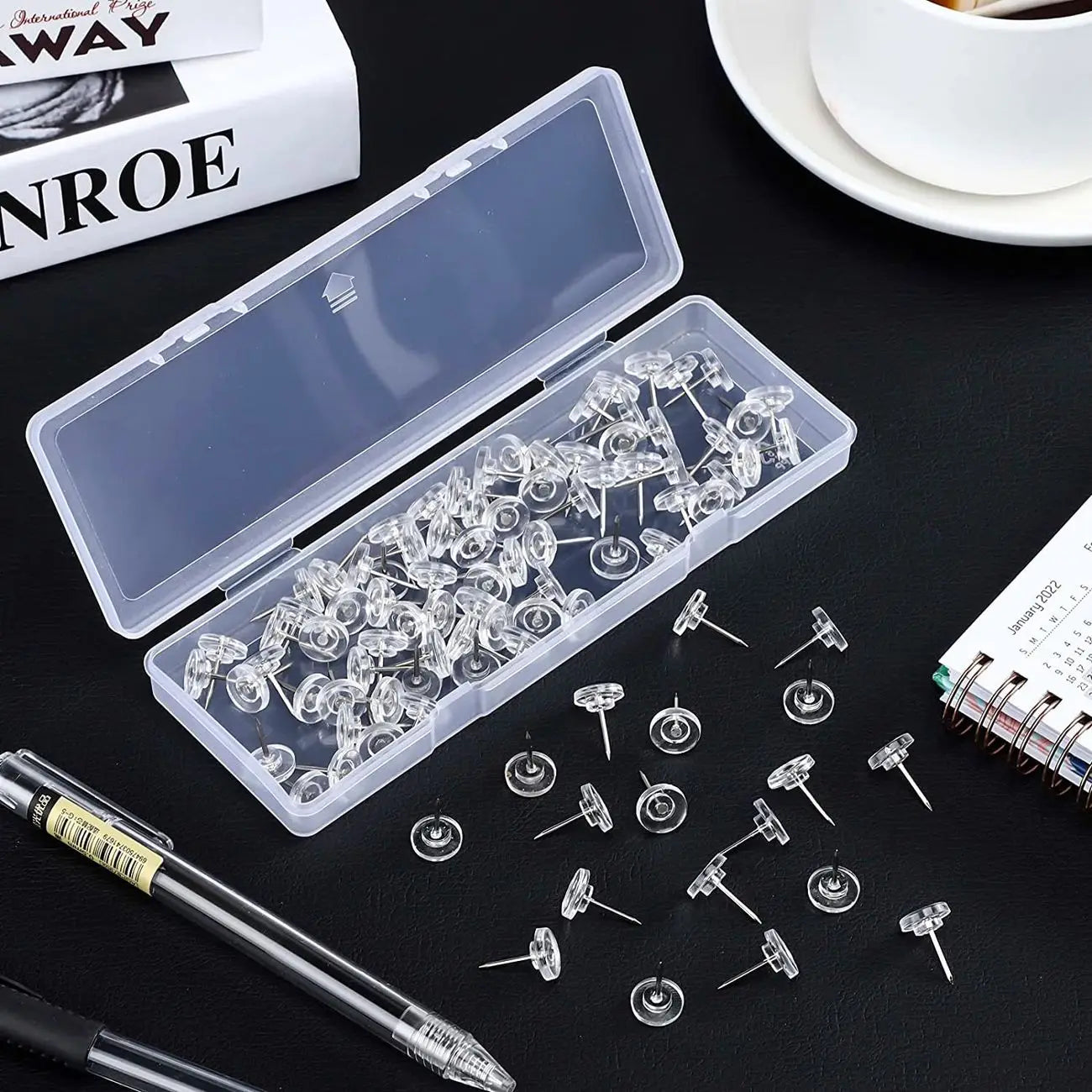 Transparent Push Pins 50pcs