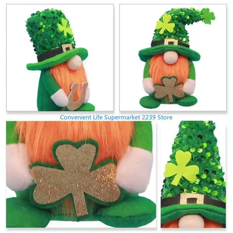 St. Patrick's Day Gnome Plush Decor