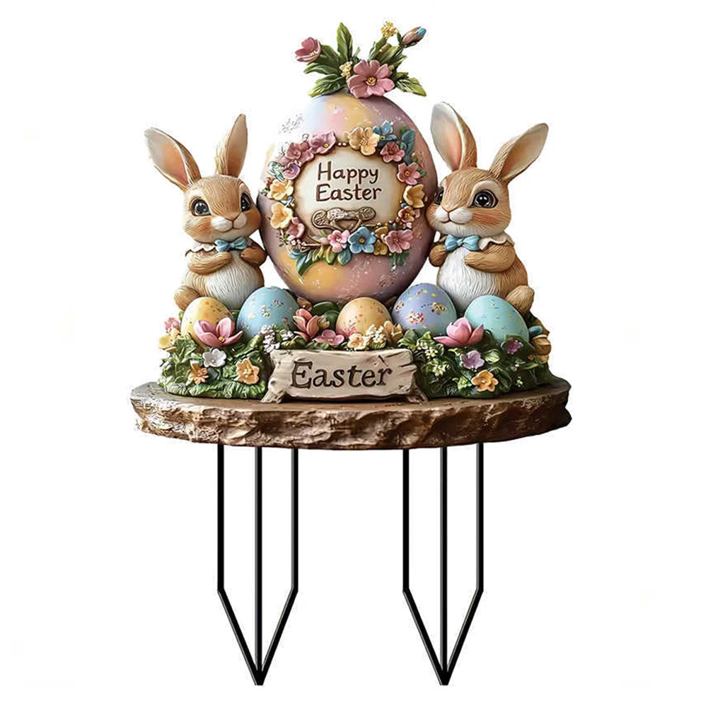 Easter Bunny Acrylic Garden Stake