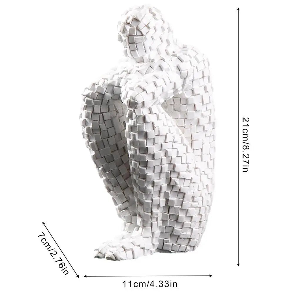 Nordic Thinker Resin Sculpture