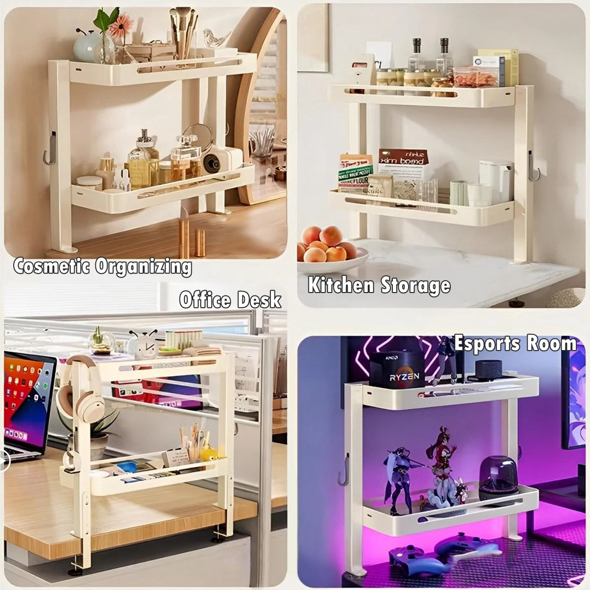 2-Layer Desktop Storage Shelf Organizer