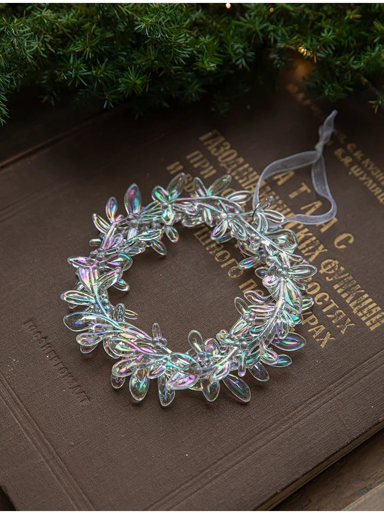 Acrylic Snowflake & Reindeer Christmas Pendant