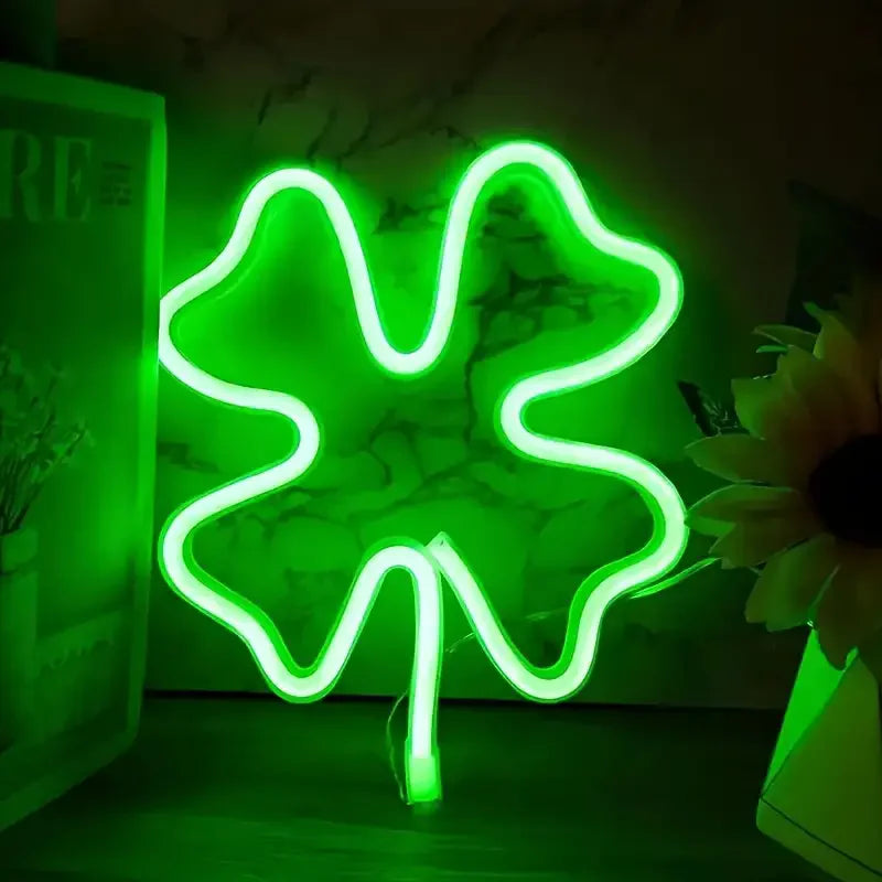 Green Clover LED Neon Sign