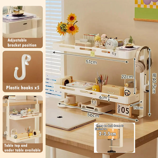 2-Layer Desktop Storage Shelf Organizer