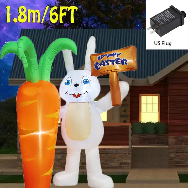 6FT Inflatable Easter Carrot Rabbit
