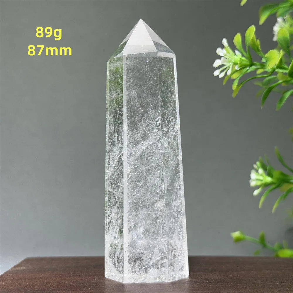 Natural Clear Quartz Crystal Obelisk