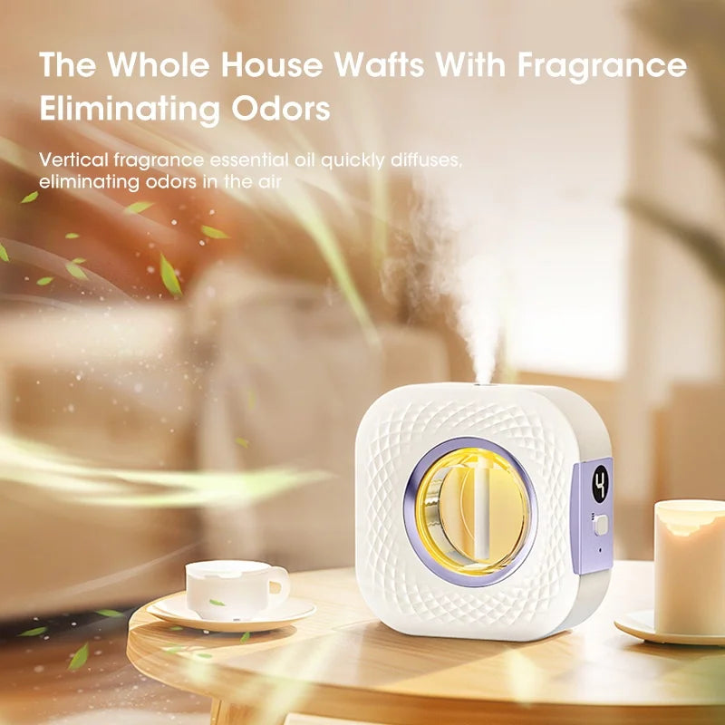 4-Speed Digital Aromatherapy Diffuser – Adjustable Mist, Deodorizer & Essential Oil Humidifier for Home/Office