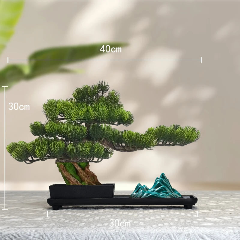Simulated Welcome Pine Bonsai Ornament