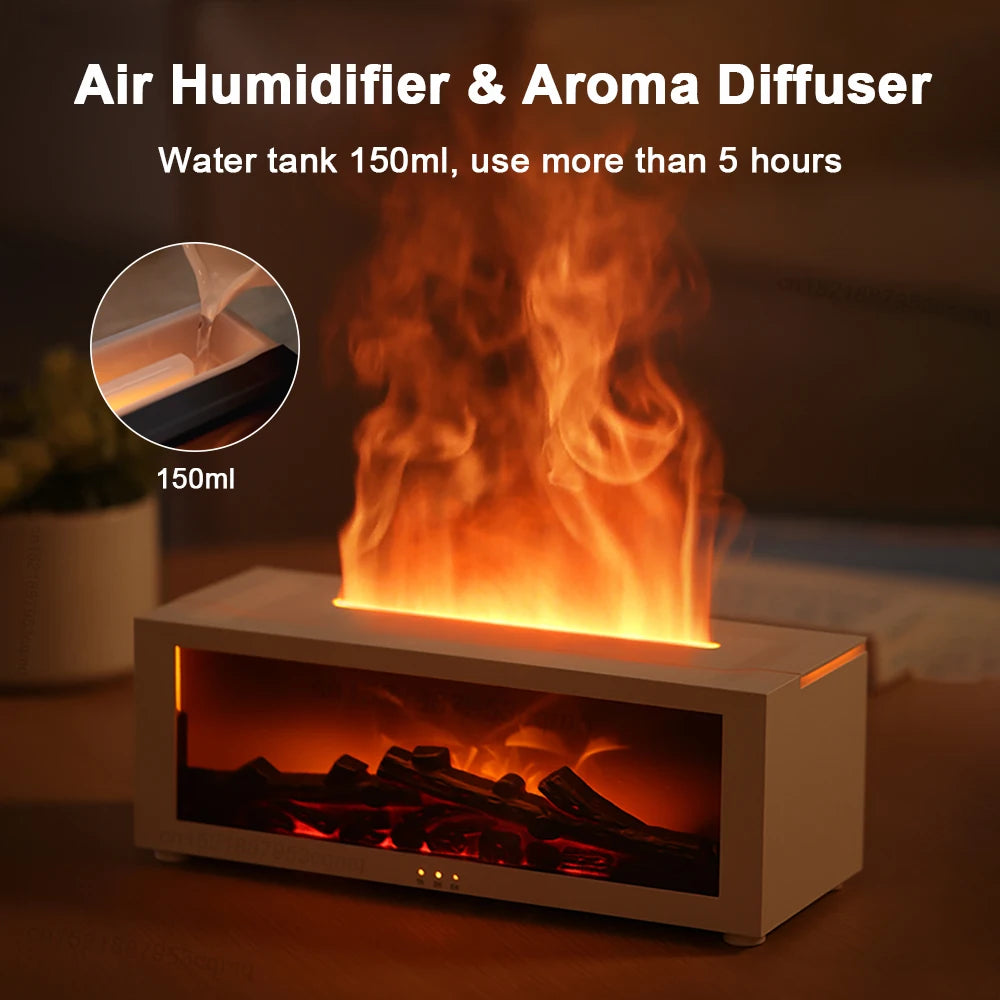 Essential Oil Humidifier Flame with Remote