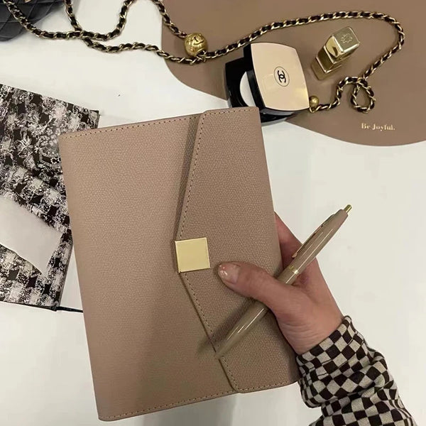 A5 PU Leather Refillable Notebook Planner.