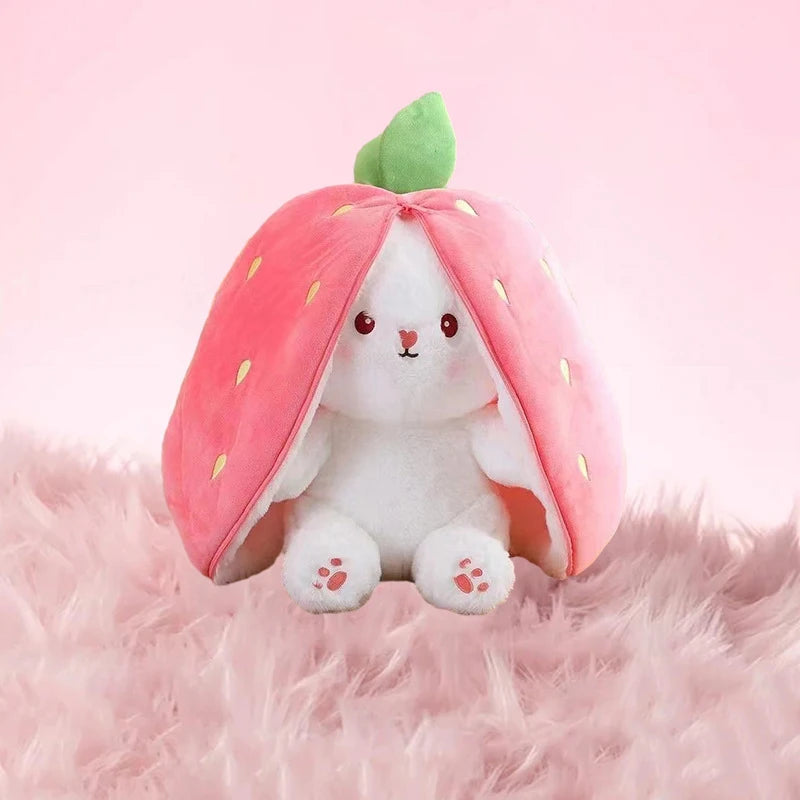Reversible Bunny Plush Toy Pillow