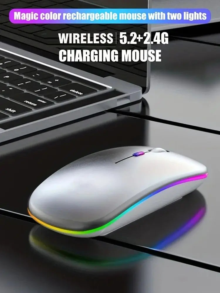 Dual-Mode Wireless RGB Mouse – Bluetooth & 2.4GHz