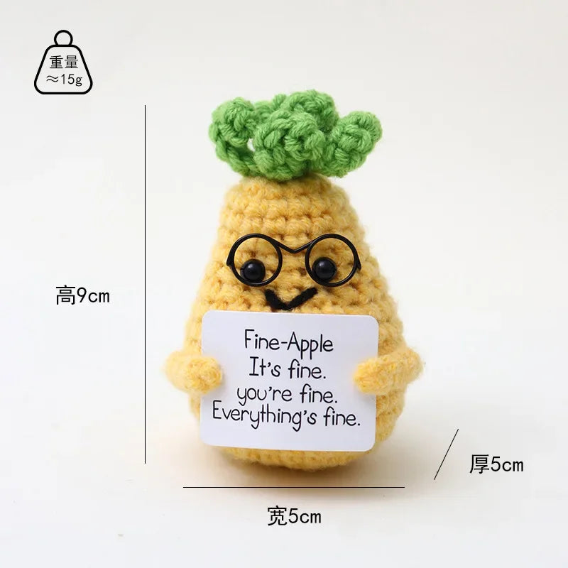 Positive Crochet Doll with Affirmation Card
