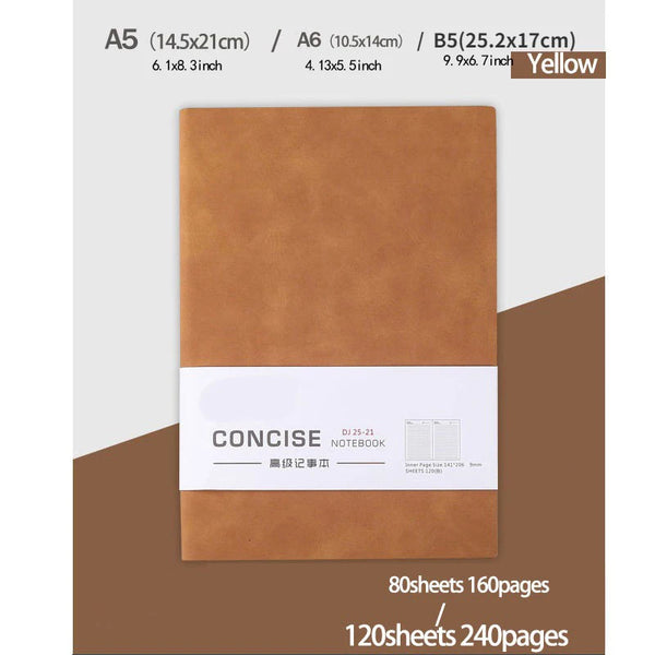 Thickened A5 A6 B5 PU Business Notebook