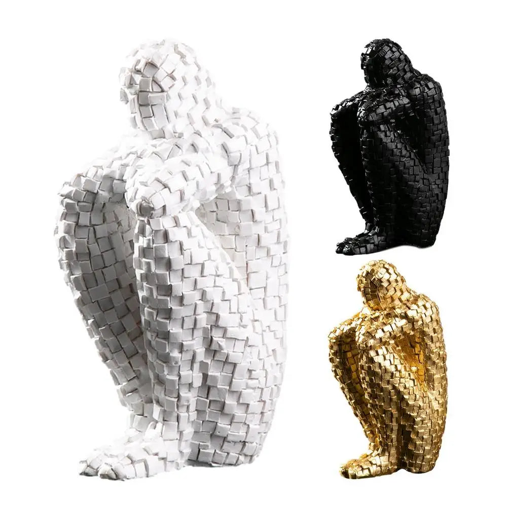 Nordic Thinker Resin Sculpture