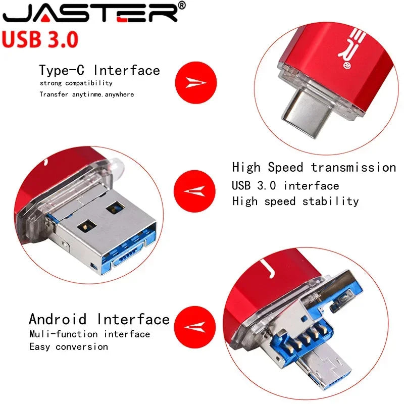 Multifunction OTG USB 3.0 Metal Flash Drive