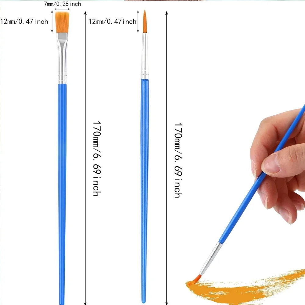 Paint Brushes Acrylic Set: