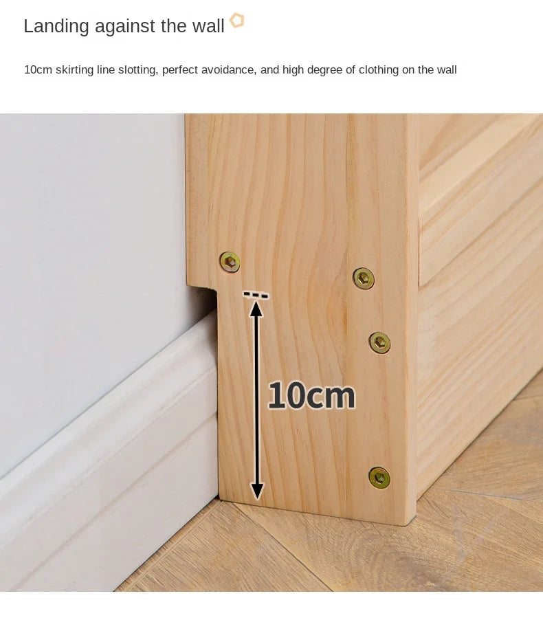 Solid Wood Narrow Bookshelf