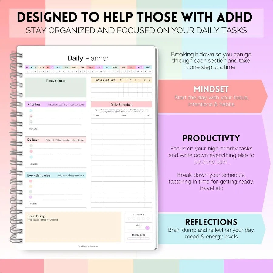 ADHD Daily Planner – Task & Productivity Organizer
