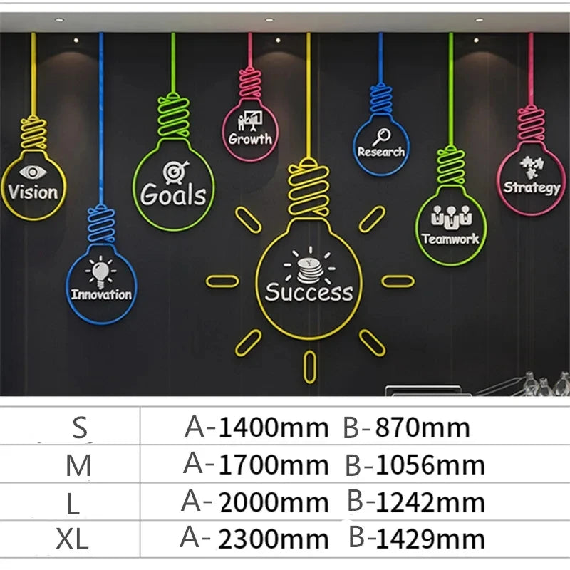 3D Acrylic Office Wall Art