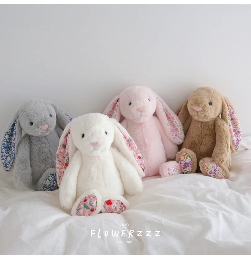 Cartoon Floral Bunny Plush Toy
