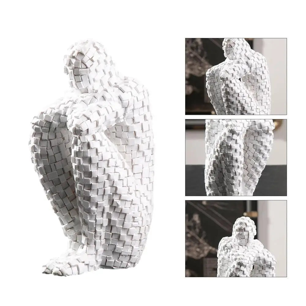 Nordic Thinker Resin Sculpture