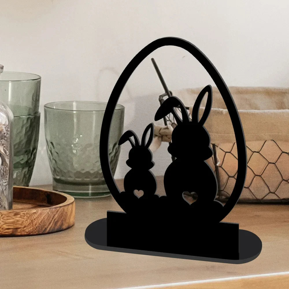 Solar Bunny Garden Statue with LED Light