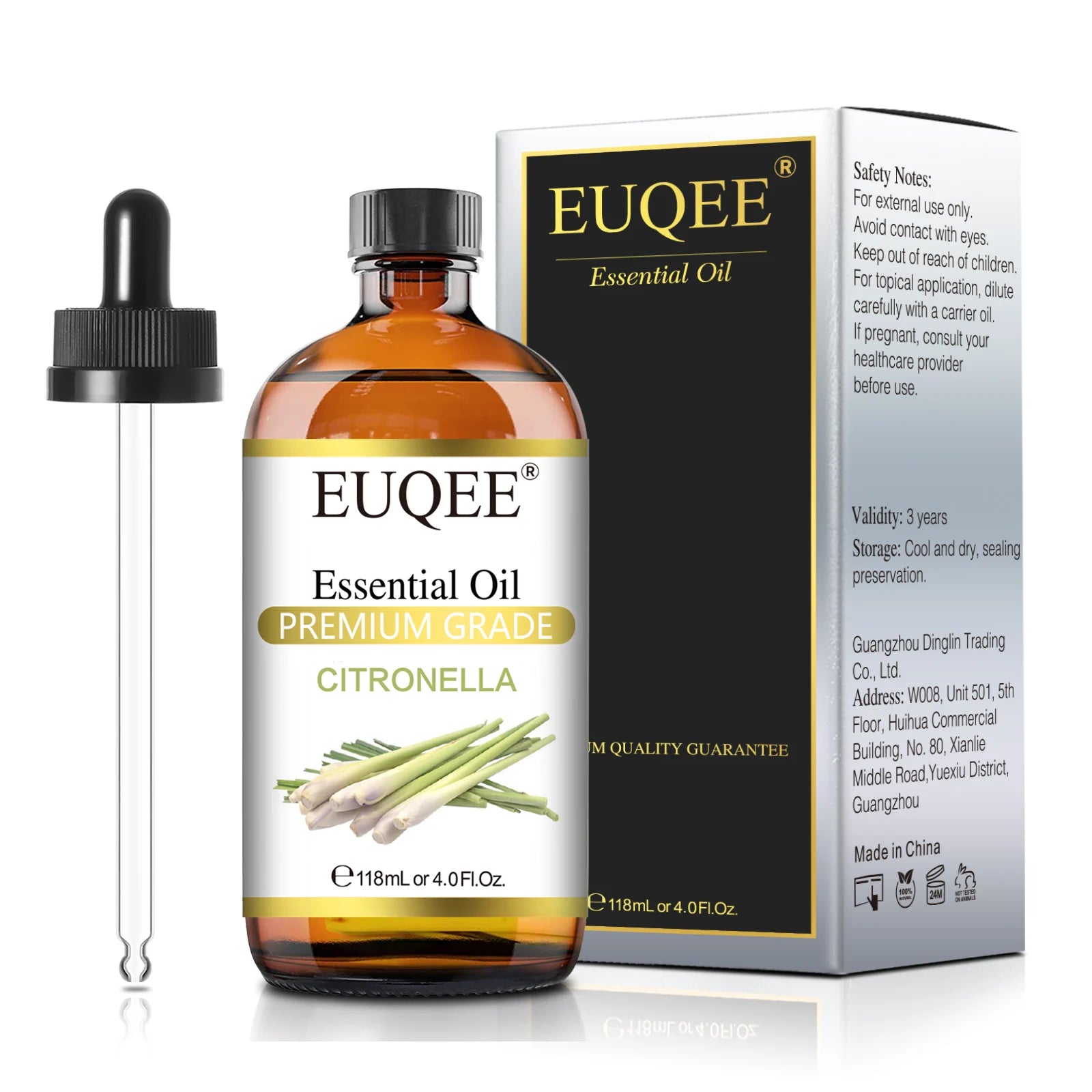 EUQEE 118ml Essential Oil with Glass Dropper