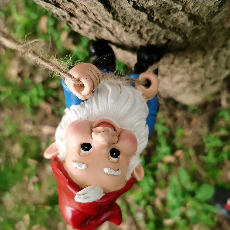 Climbing Garden Gnome Statue