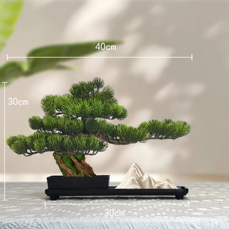 Simulated Welcome Pine Bonsai Ornament
