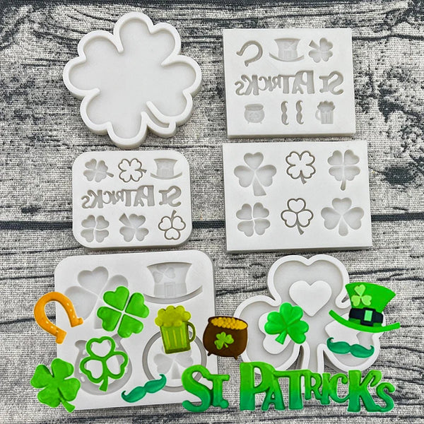 St. Patrick's Day Clover & Horseshoe Silicone Mold