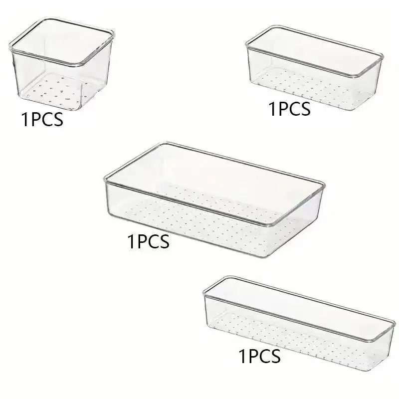Clear Drawer Organizer Set