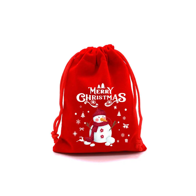 Red Velvet Christmas Gift Bag