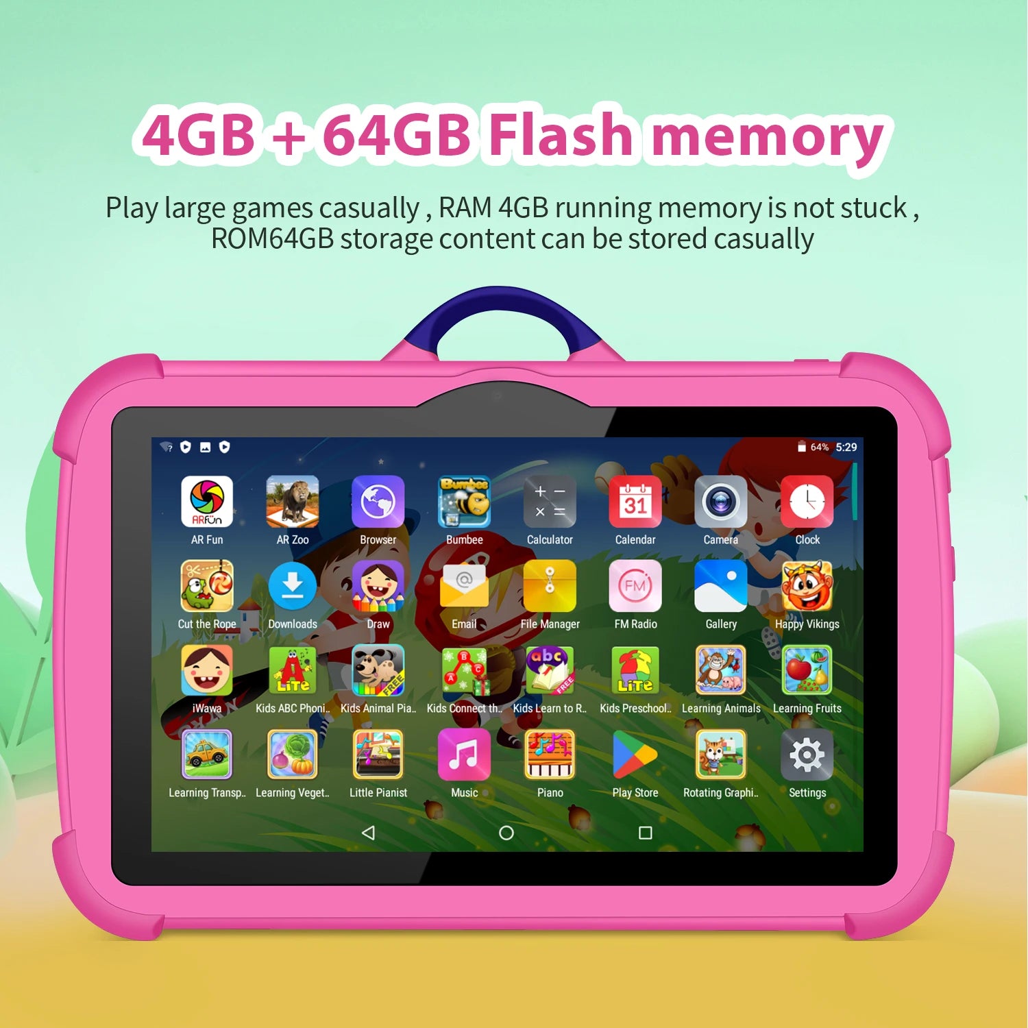 7" Kids Tablet – 5G WiFi, 4GB+64GB