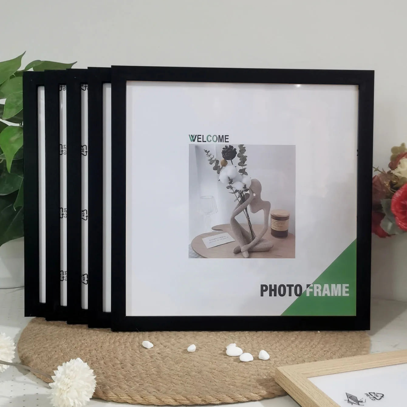 5PCS Square Wooden Photo Frame Set
